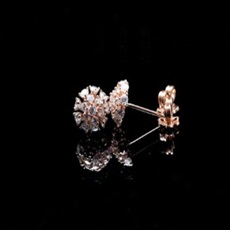 화이리 귀걸이 랩그로운 다이아 K14 로즈골드