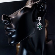 에메랄드 드롭 귀걸이