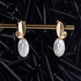 K14 옐로 진주귀걸이