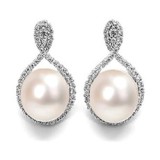 담수 진주 귀걸이